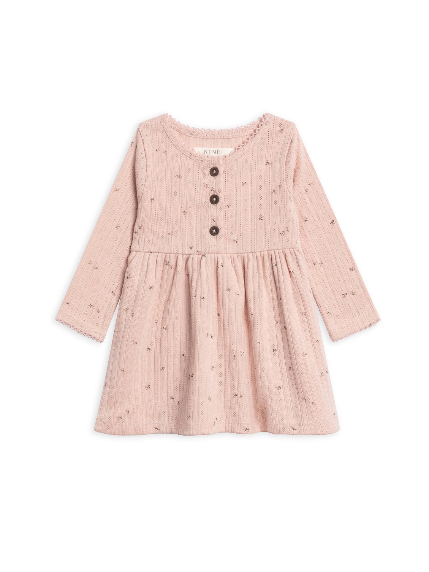 Bryn Brushed Back Pointelle Henley Dress