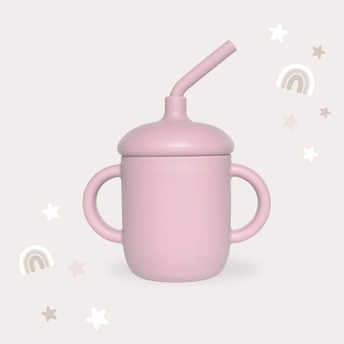 Sippy Cup with Straw, Spill-Proof & Anti-Stain - Dusty Pink