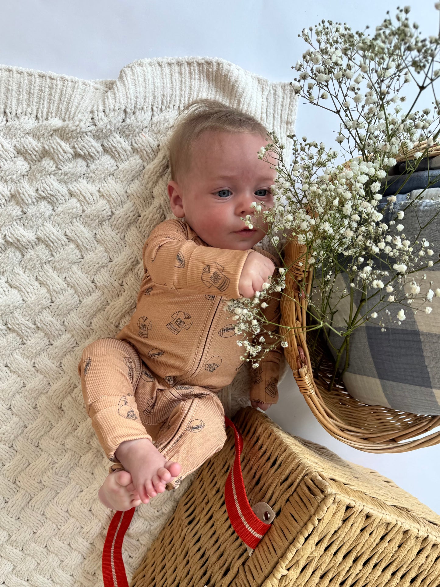 Little Linebacker Zip Pajamas