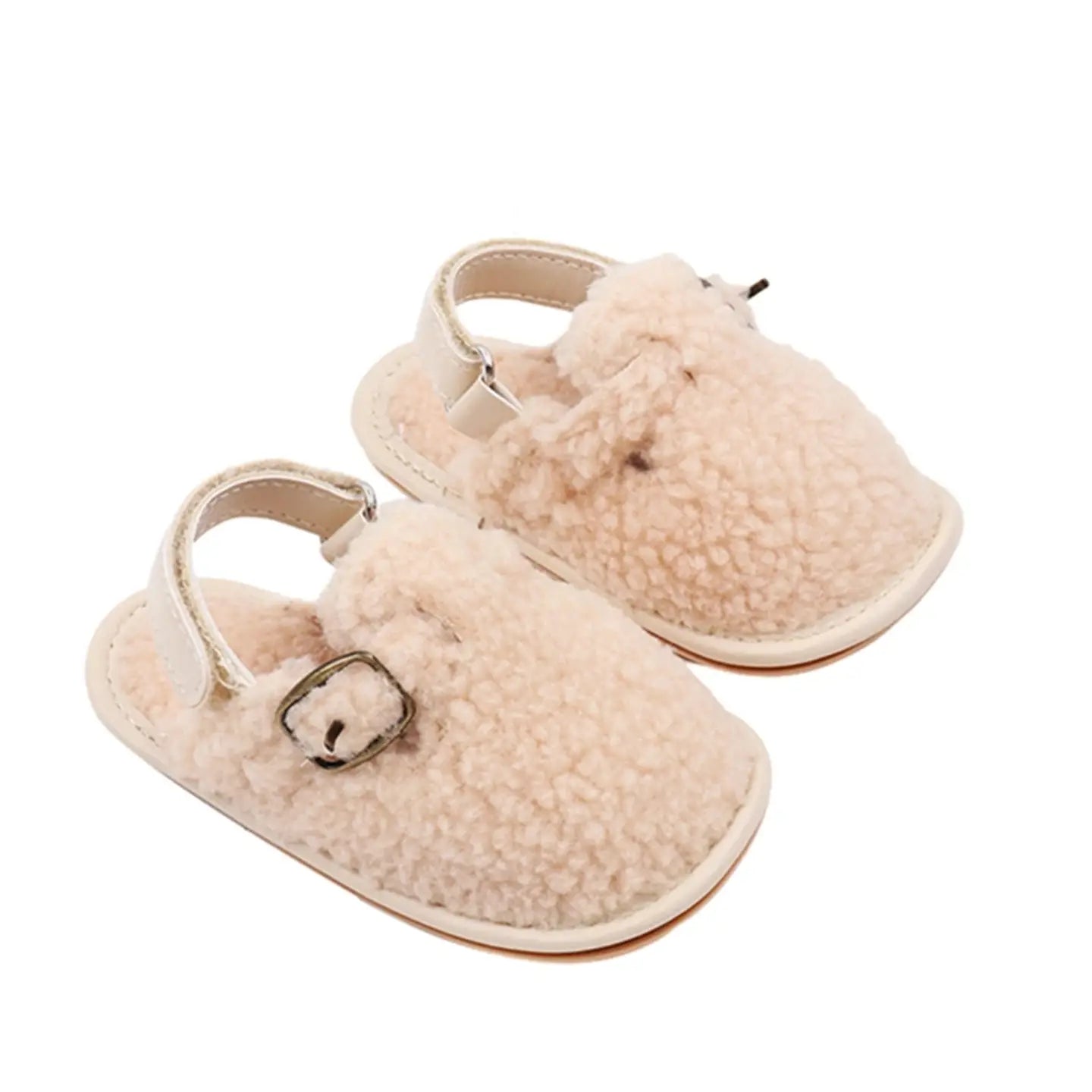 Cream Baby Sherpa Slippers