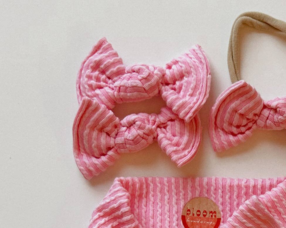 Taffy Wavy Ribbed BloomCLIPS or Nylon Headband