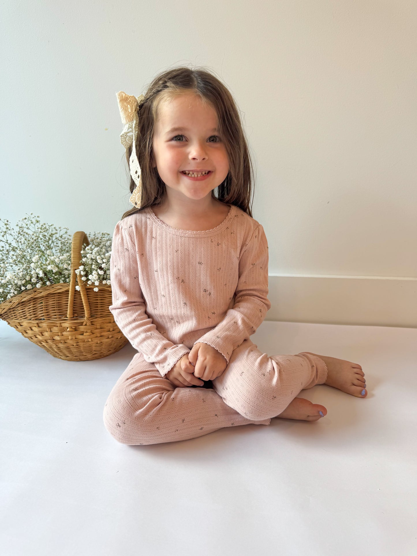 Gina Brushed Back Pointelle Leggings