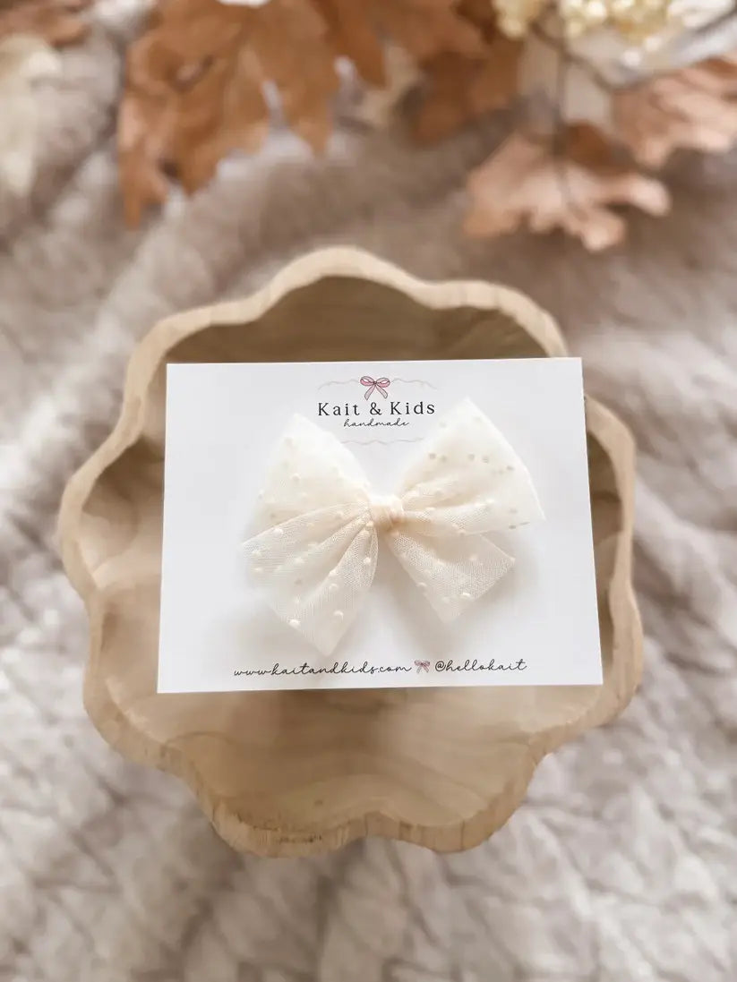 Linen mesh / mini classic/ single bow