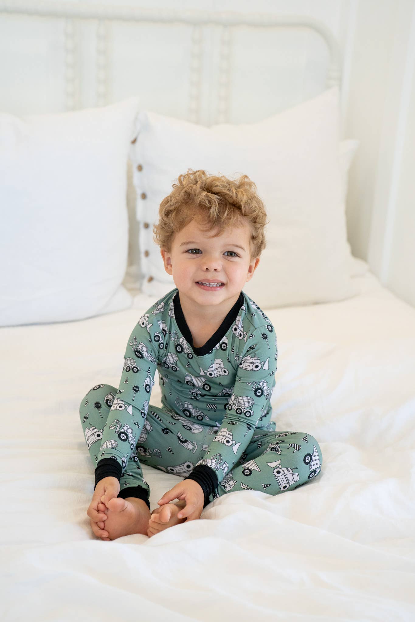 Construction Two Piece π Bamboo Pajamas | Boys PJ Set