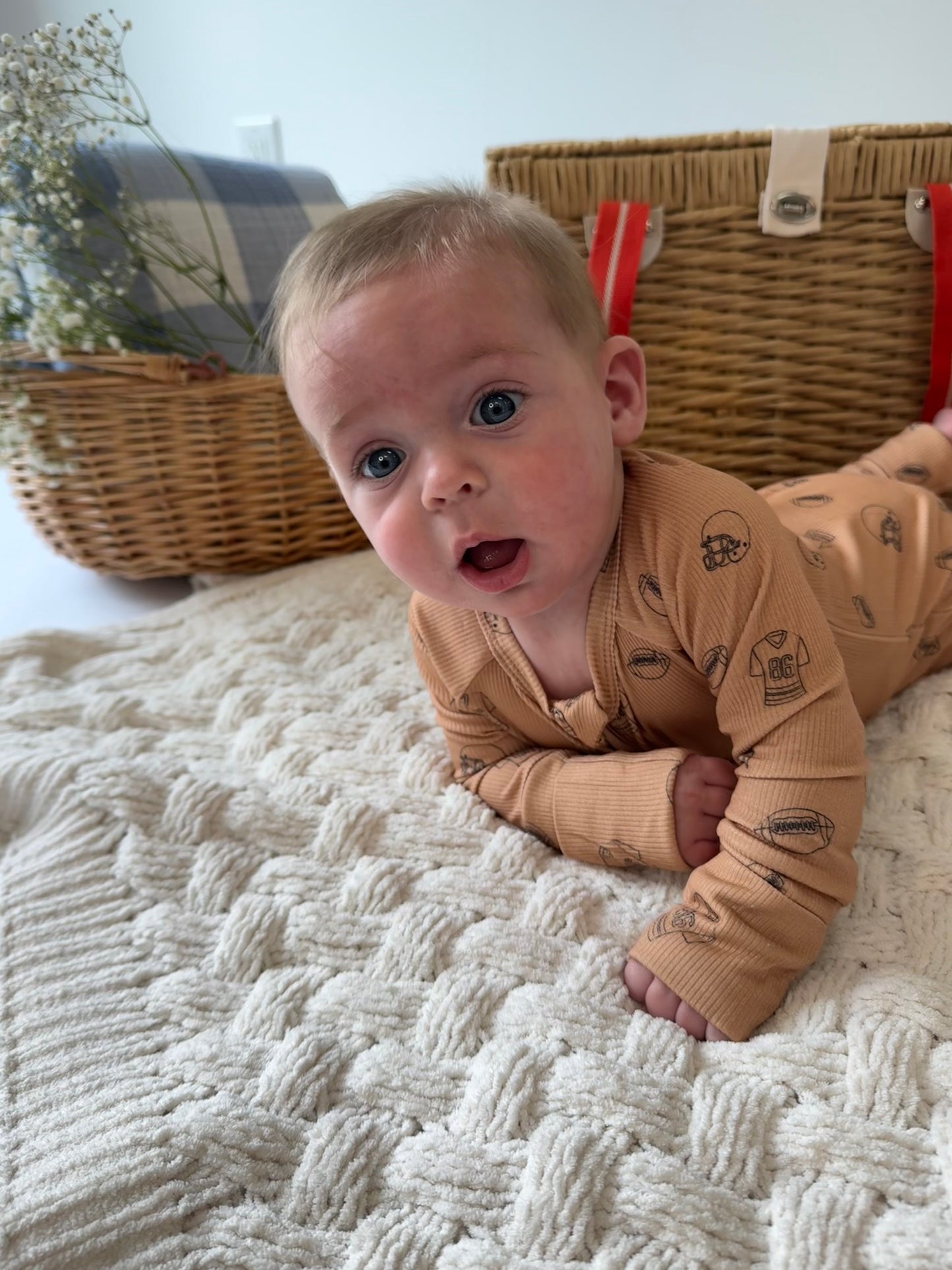 Little Linebacker Zip Pajamas
