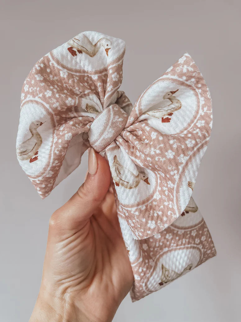 Vintage Floral Goose Bow
