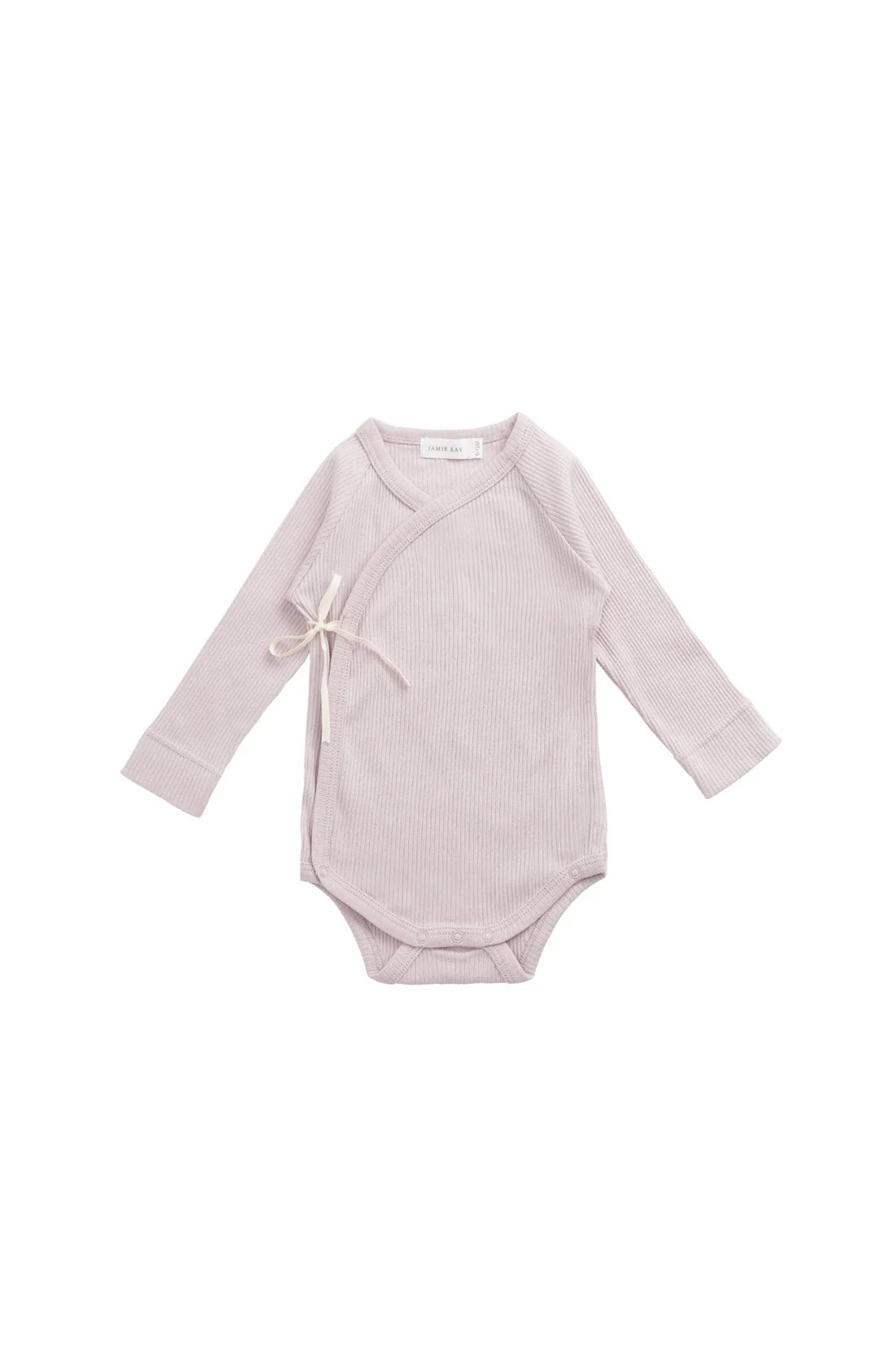 Organic Cotton Modal Marina Long Sleeve Bodysuit - Violet Tint
