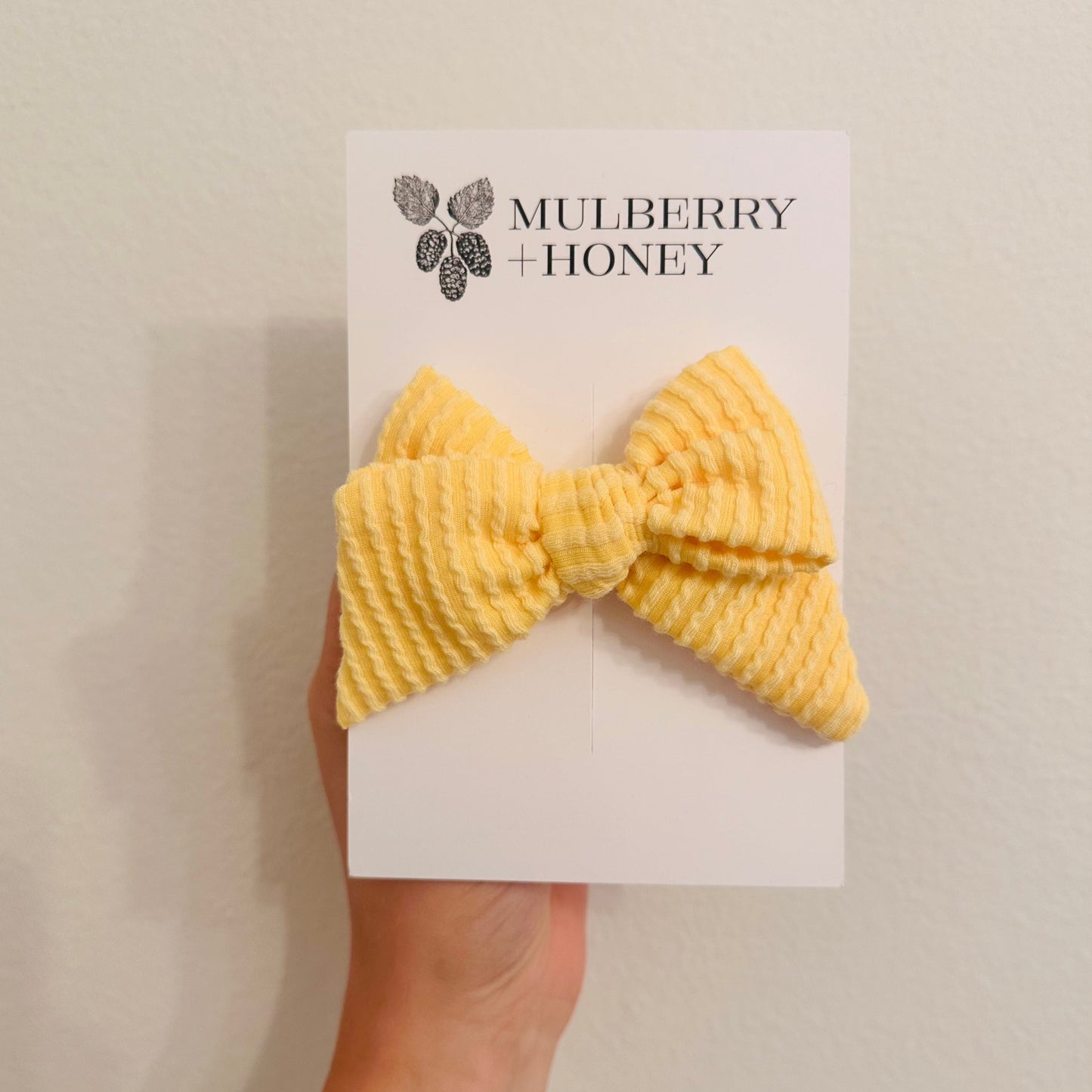 Lemon Wave Handtied Bow