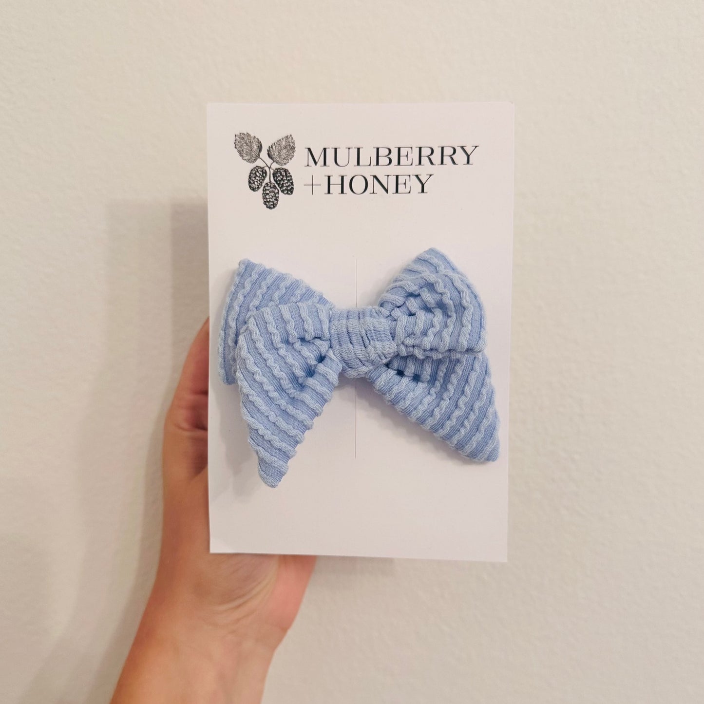Blue Moon Waved Handtied Bow