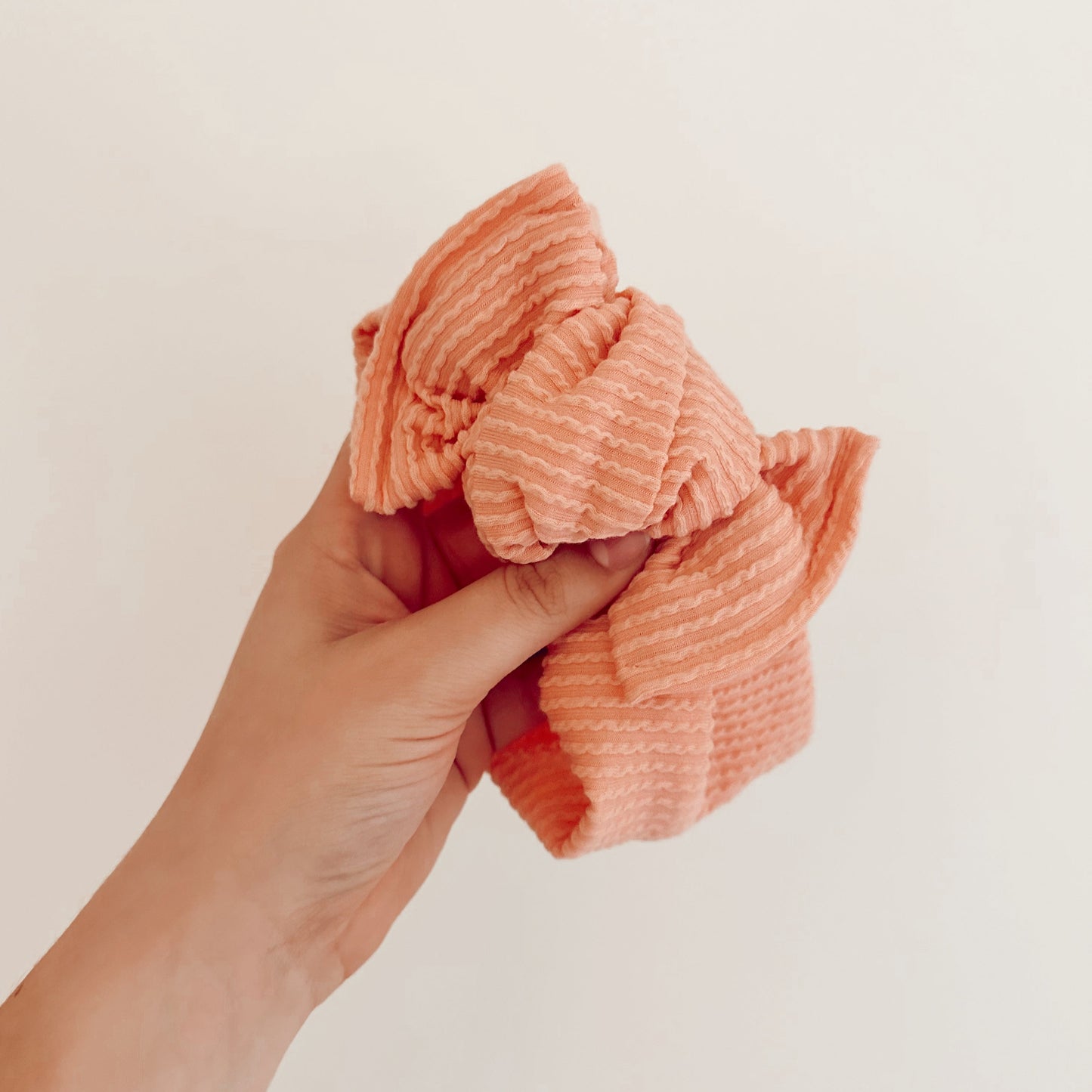 Peach Wave Headwrap Bow