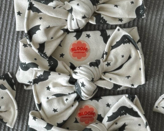 Bats Tie On Headwrap