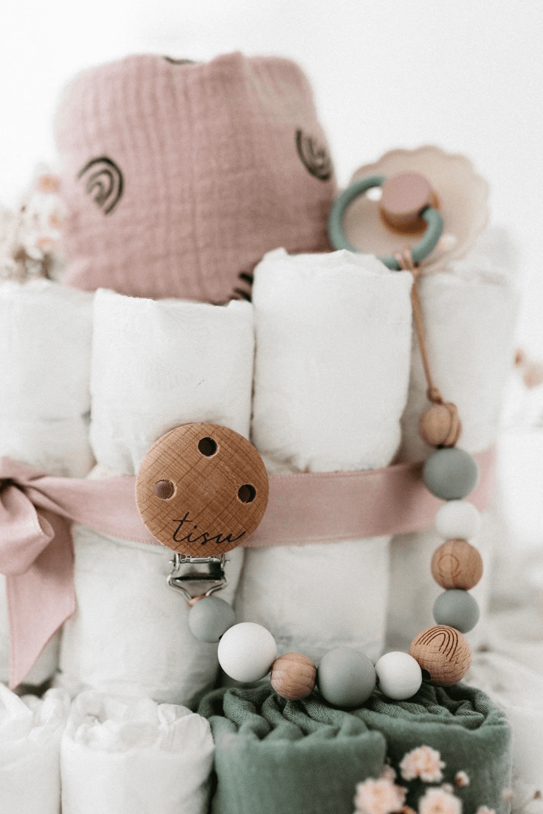 TISU pacifier clip, Grey
