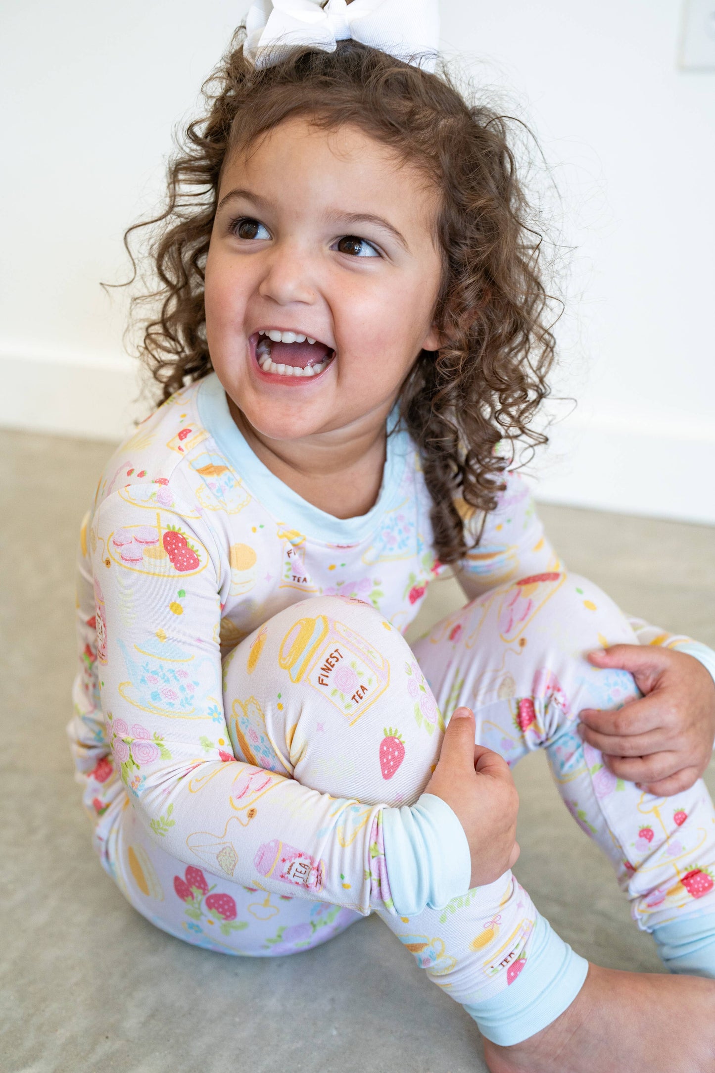 Springtime Afternoon Tea Bamboo Pajama โ๐ฐ๐ธ | Two Piece PJs