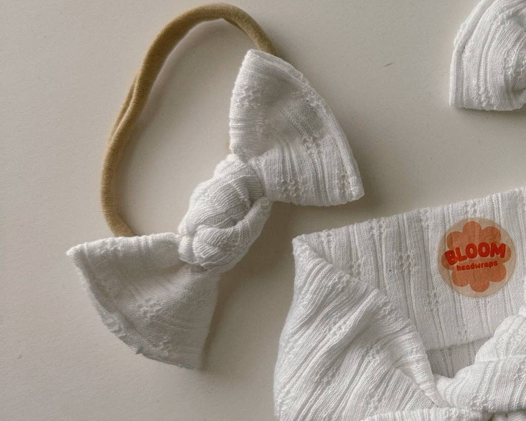 White Pointelle BloomCLIPS