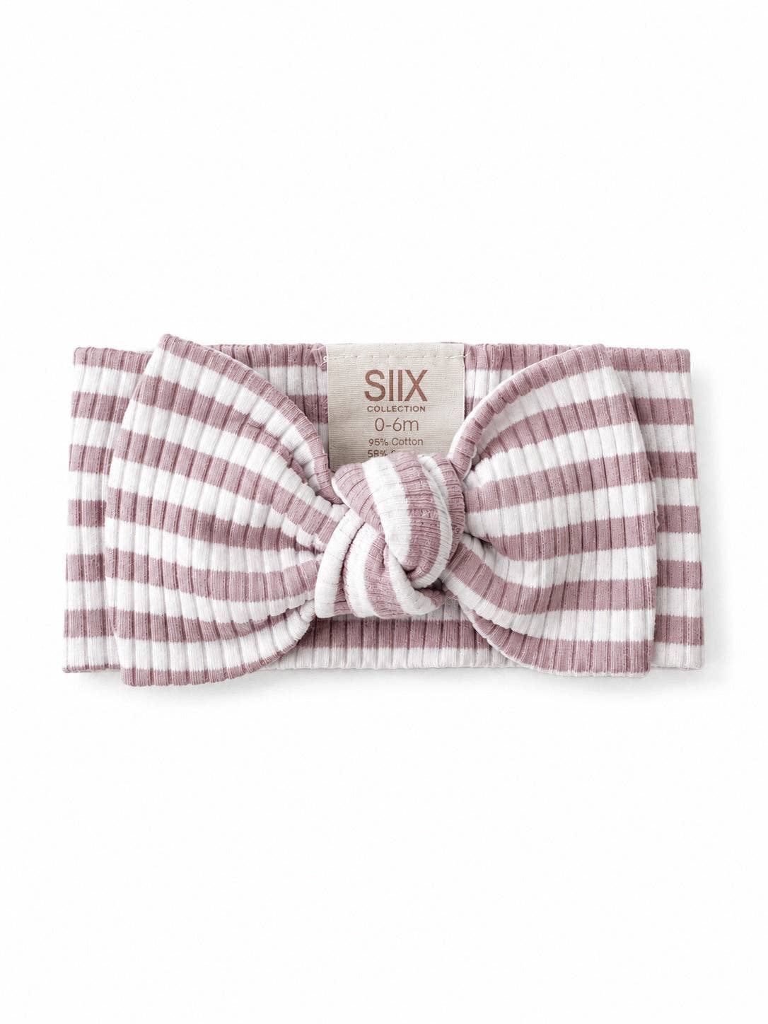 Violet Stripe / Ribbed Bow