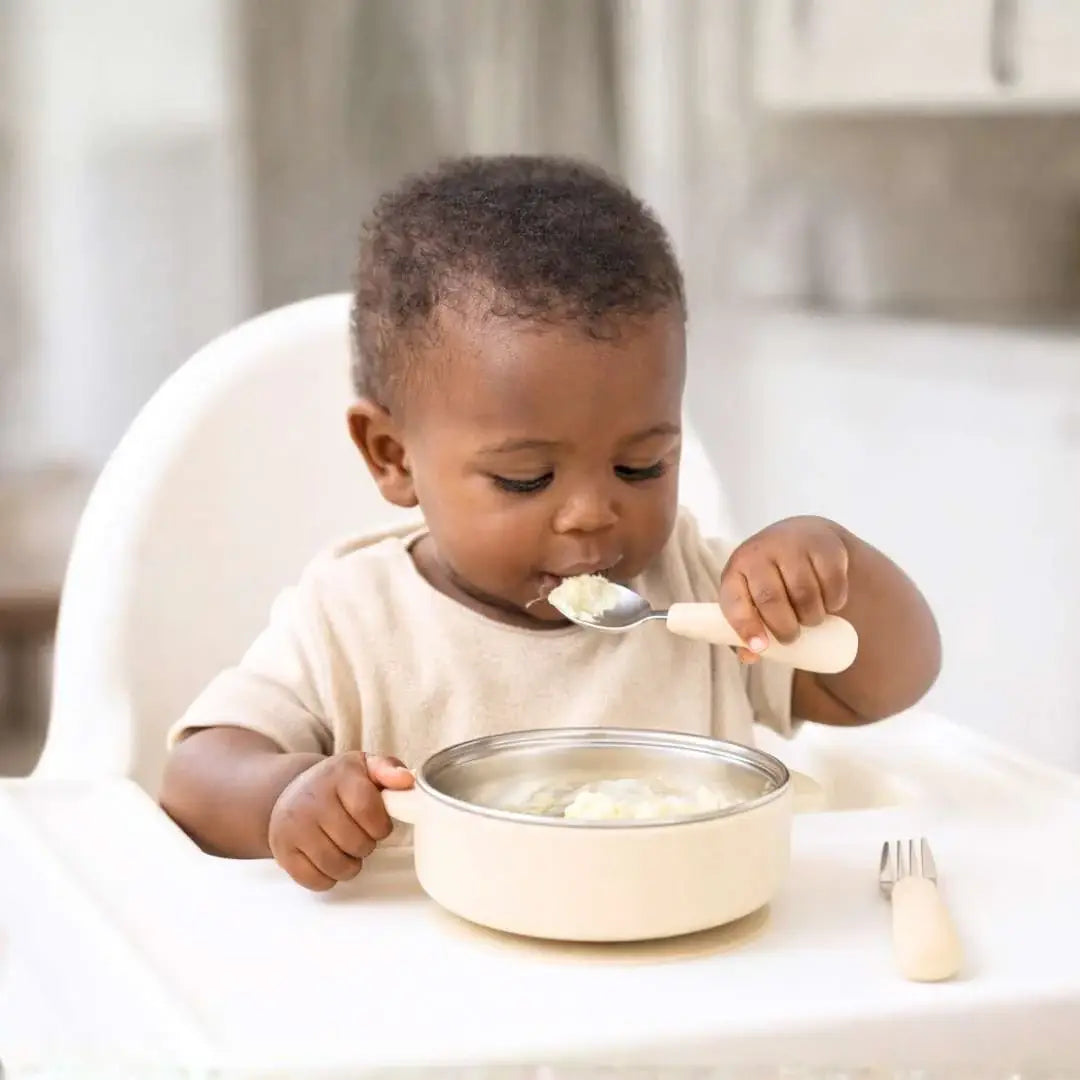 Stainless Steel Bowl & Utensil Set - Dusty Rose