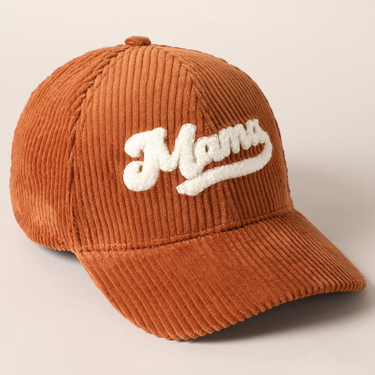 Corduroy Varsity Mama Hat