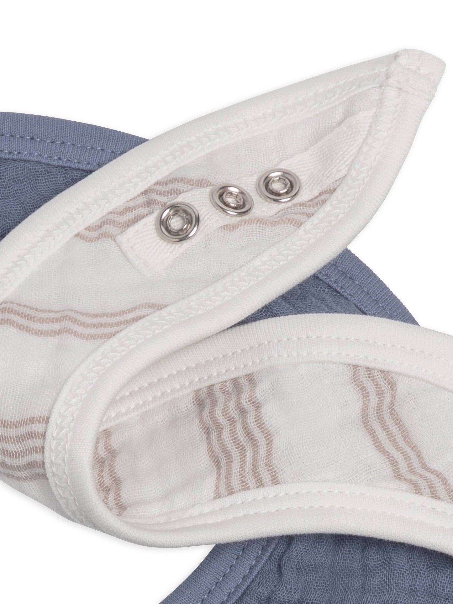 Organic 2-Pack Muslin Bibs - Enzo Stripe + Marino