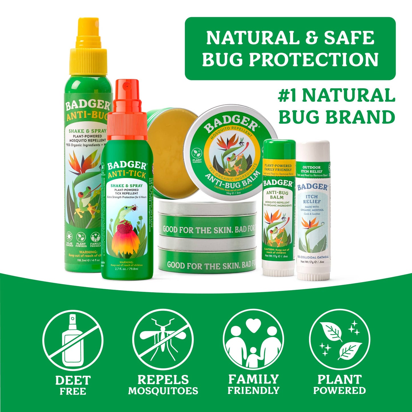 Badger Itch Relief Stick, Anti-Itch Cream for Bug Bites