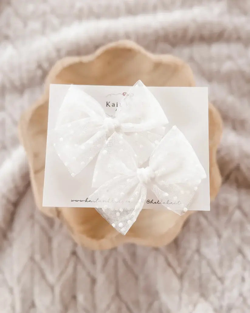 Pure white mesh / mini classic/ piggy set