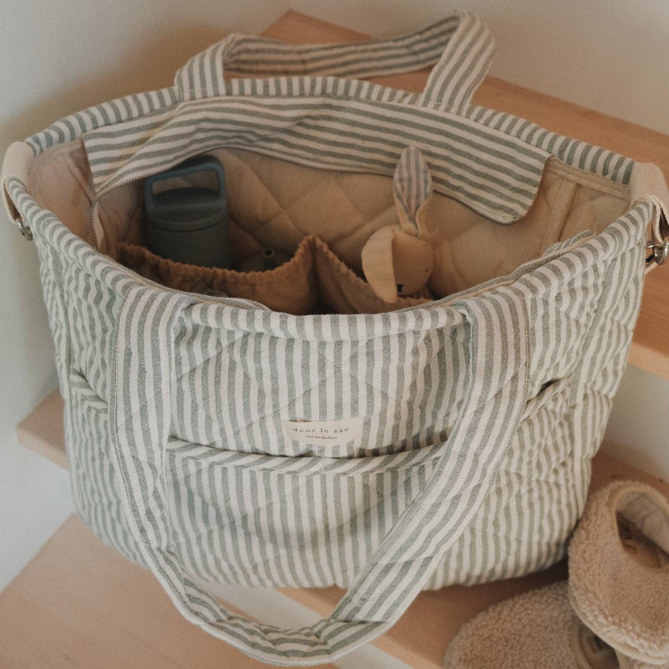 Organic cotton diaper bag - Striped collection