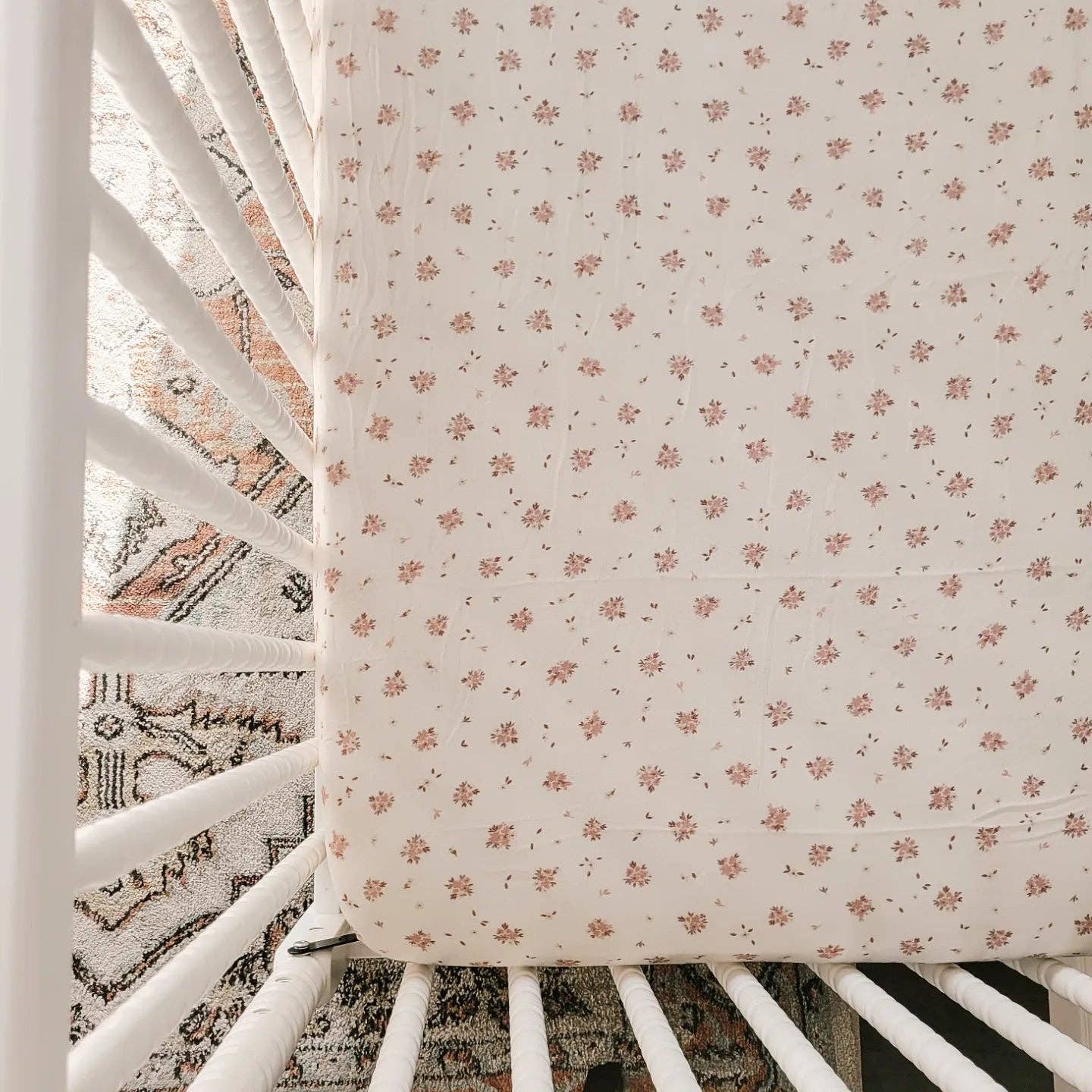 Evie Floral Muslin Crib Sheet