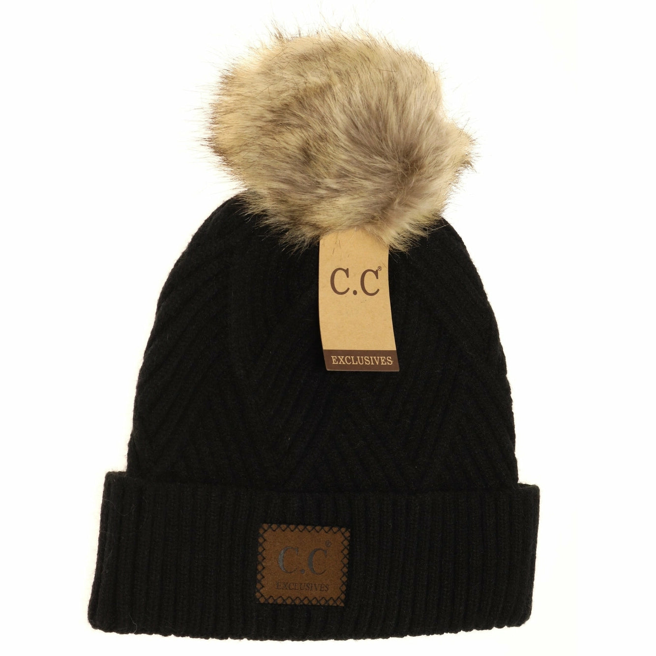 Black Pom CC Hat