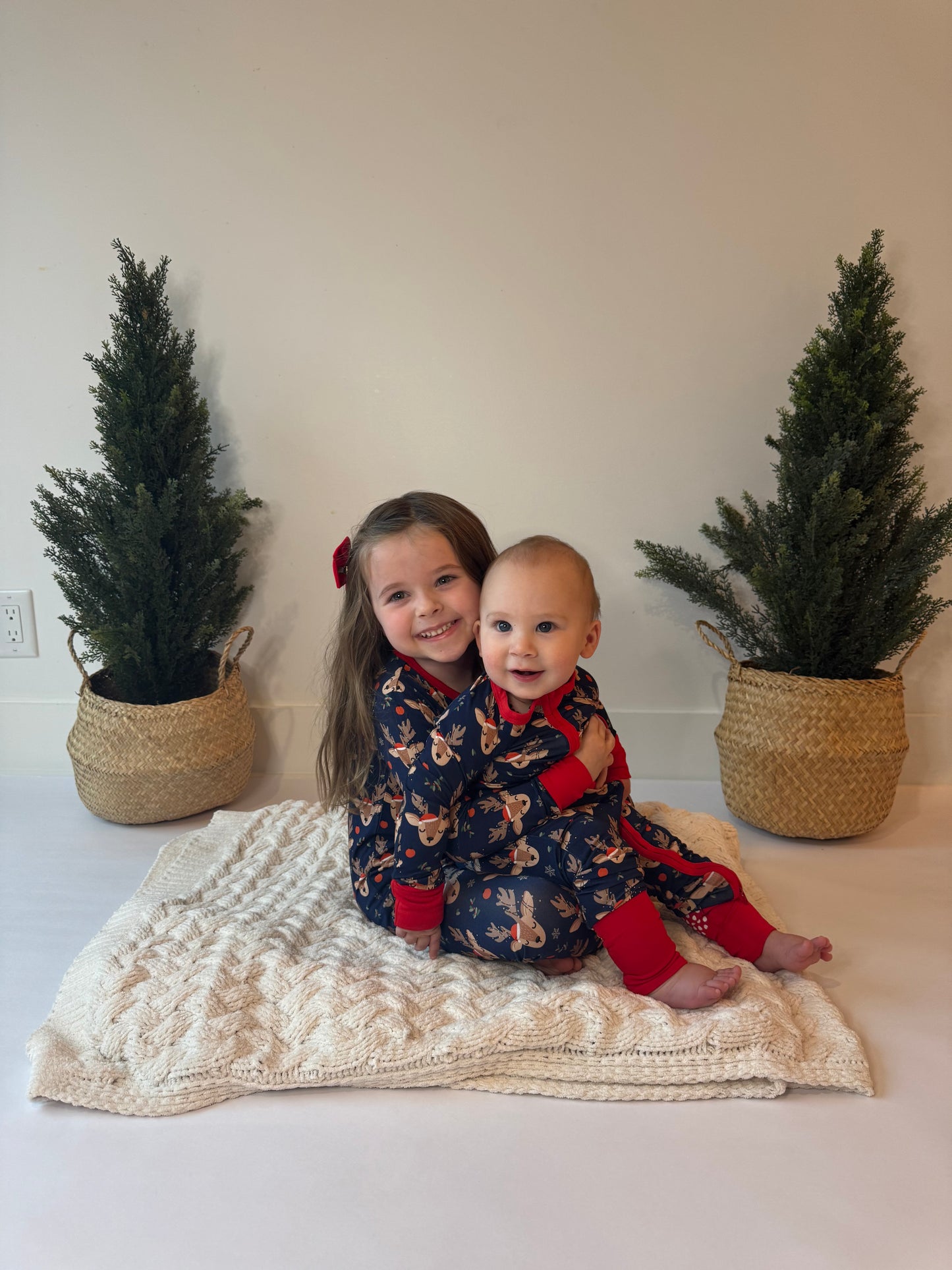 Bamboo Baby Reindeer Games Romper