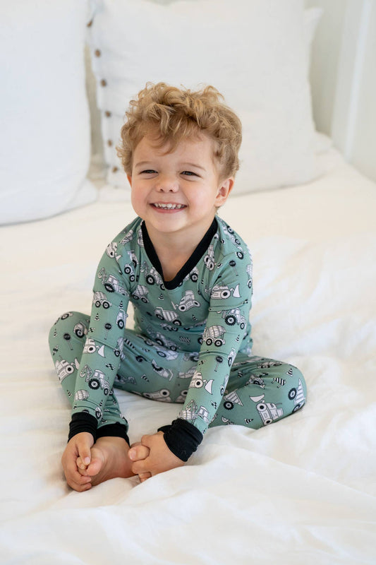 Construction Two Piece 🚜 Bamboo Pajamas | Boys PJ Set