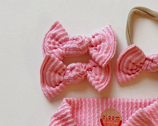 Taffy Wavy Ribbed BloomCLIPS or Nylon Headband