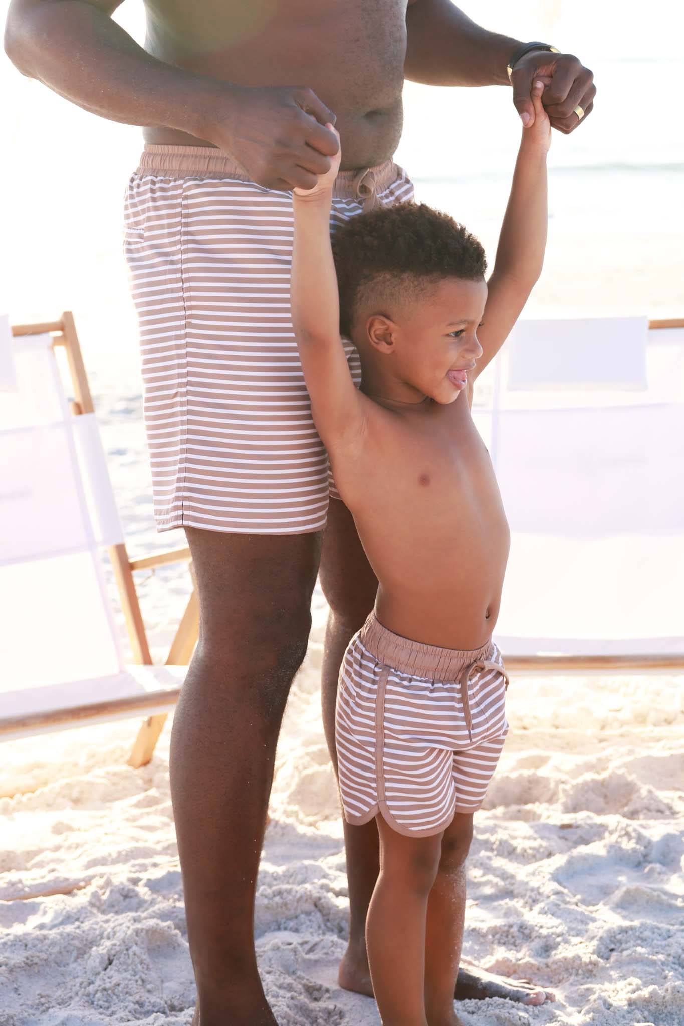 Boy's Swim Trunks | Sandy Stripes
