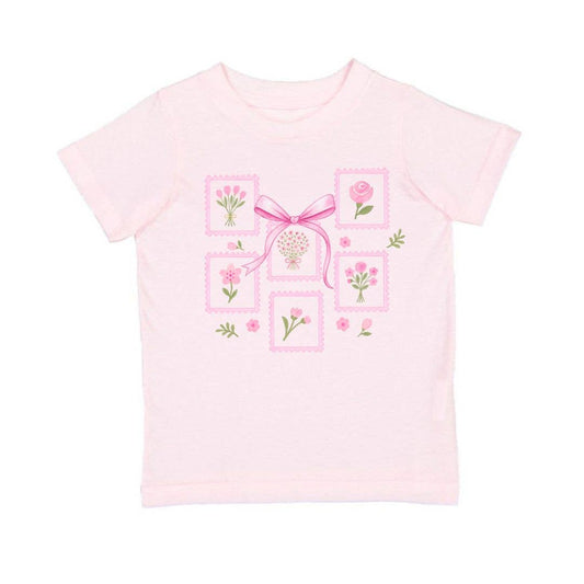 Bouquet Bow Short Sleeve T-Shirt - Kids Boutique Clothing