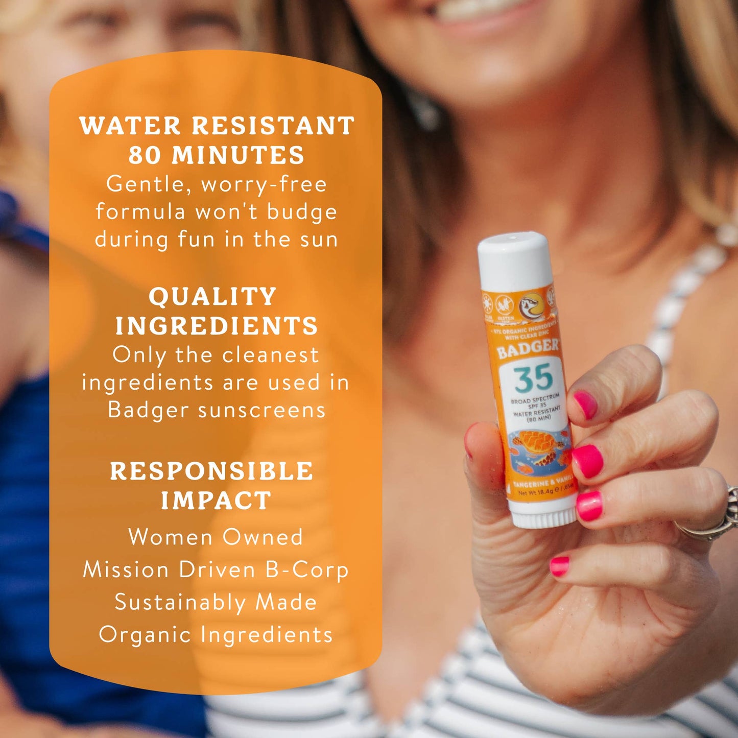 Badger Kids Mineral Sunscreen Face Stick SPF 35
