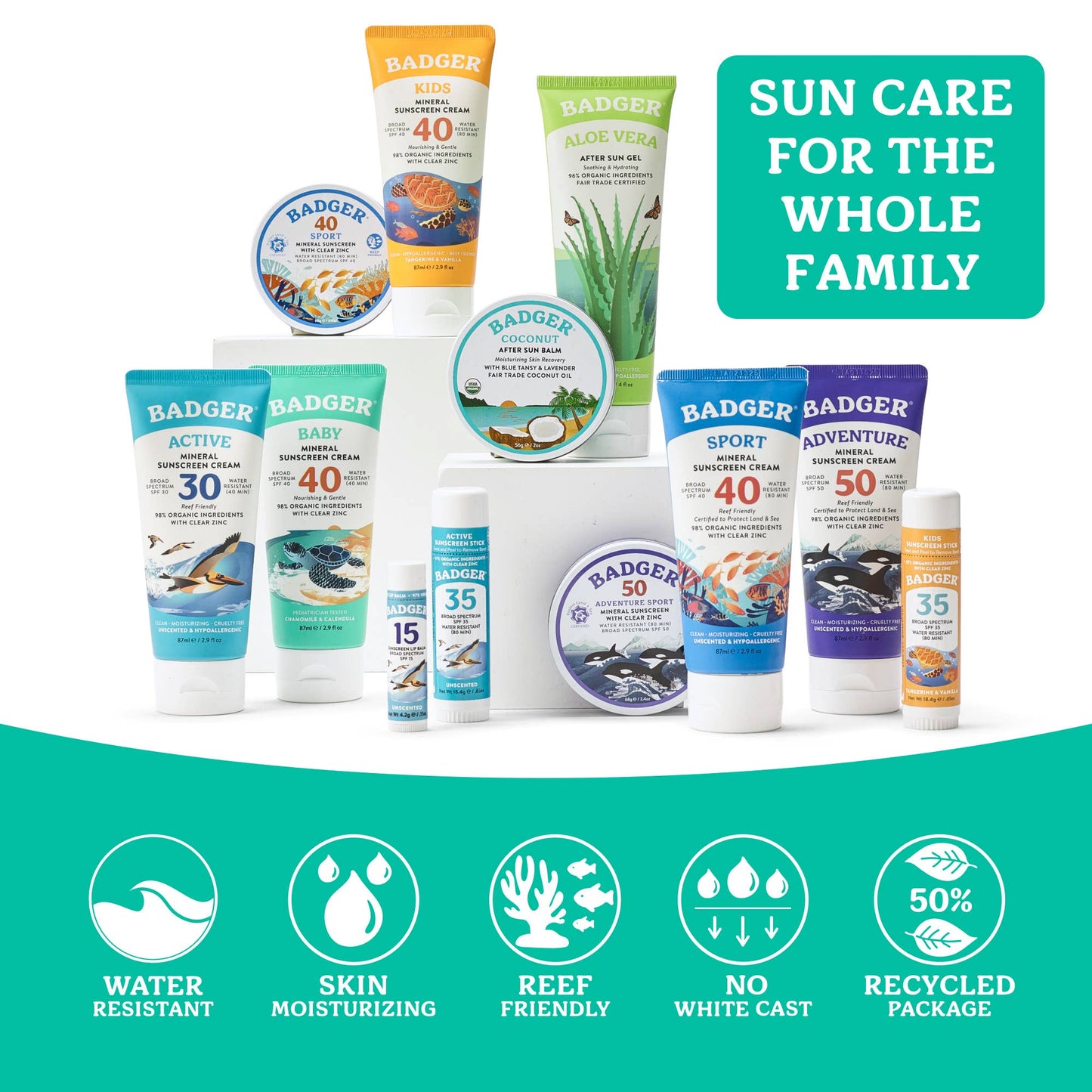 Badger Mineral Baby Sunscreen Cream SPF 40 with Zinc Oxide