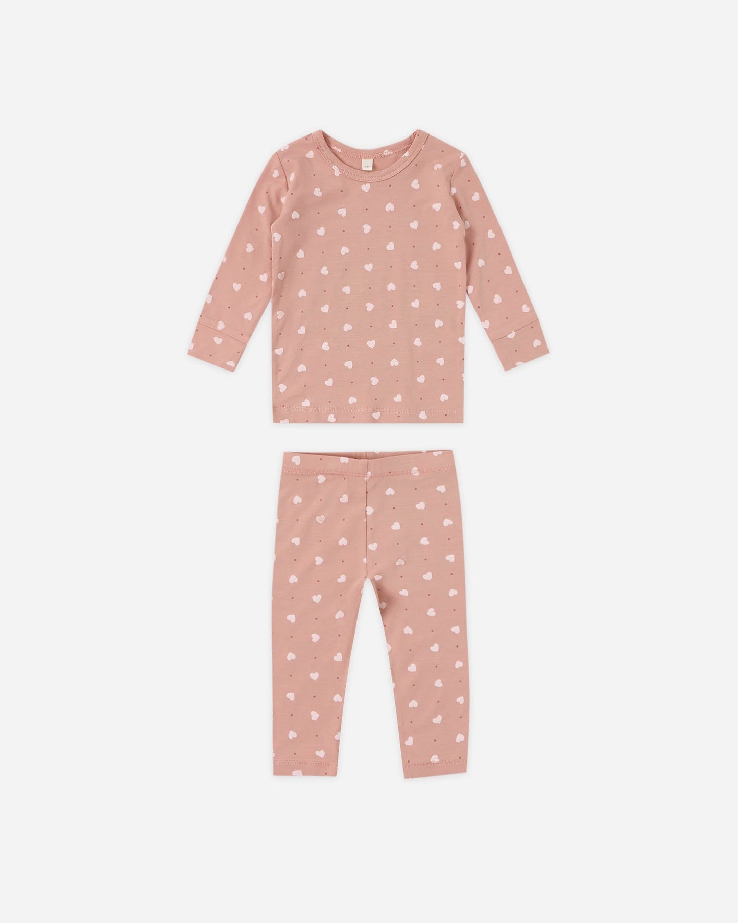Bamboo Pajama Set || Pink Hearts