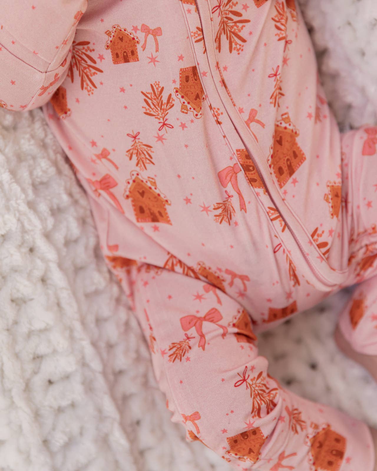 Pink Gingerbread | Bamboo Zipper Pajamas