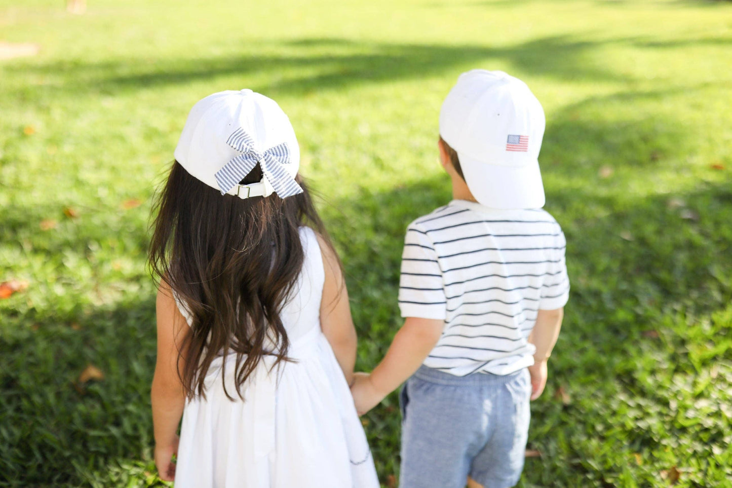 American Flag Bow Baseball Hat (Baby, Youth, Junior)