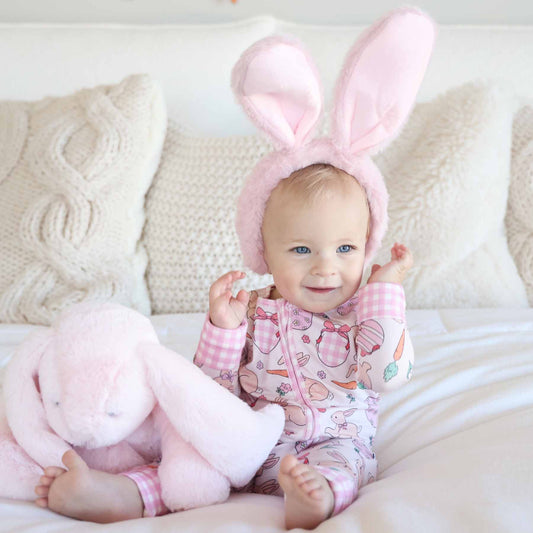 Hoppy Spring Convertible Zip Romper | Pink