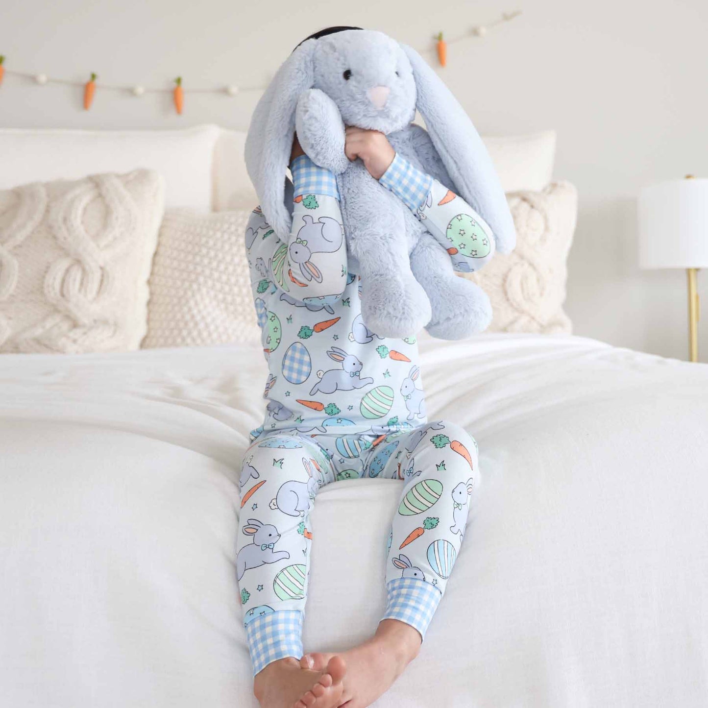 Hoppy Spring Two Piece Pajama Set | Blue