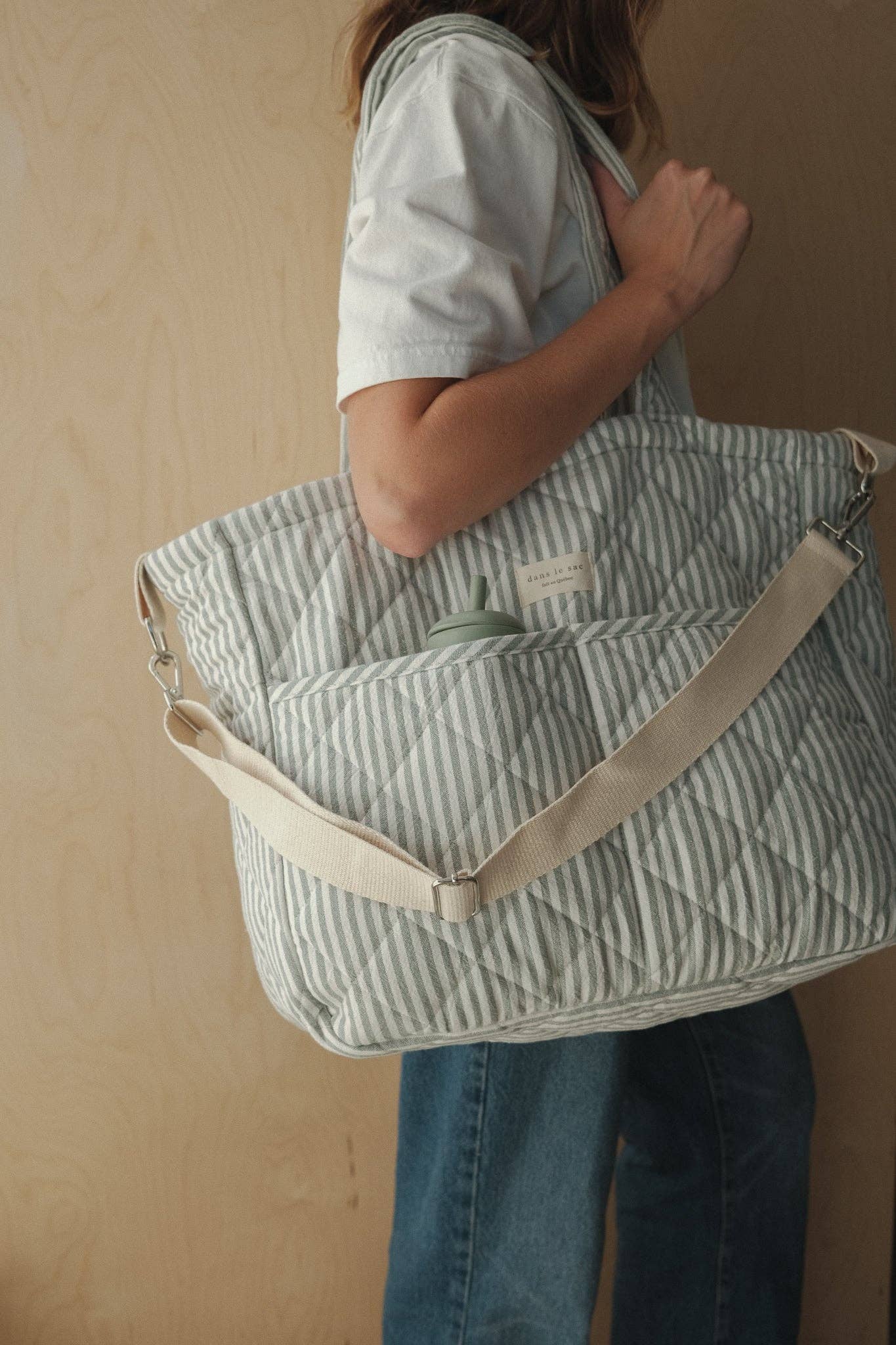 Organic cotton diaper bag - Striped collection