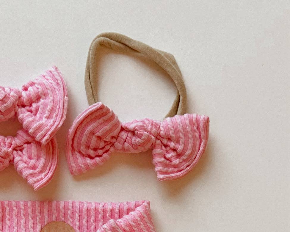 Taffy Wavy Ribbed BloomCLIPS or Nylon Headband
