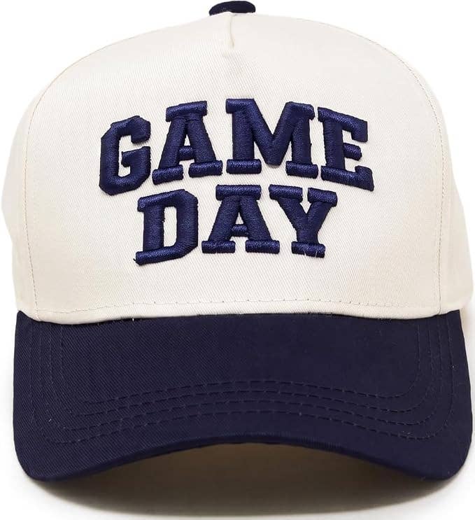 Kid/Baby 2 Tone Vintage Cap - Game Day - Navy/Beige