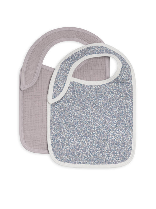 Organic 2-Pack Muslin Bibs - Lilla + Gianni Floral