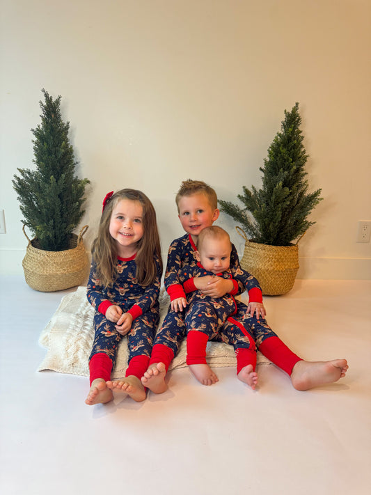 Bamboo Reindeer Games Toddler Pajamas