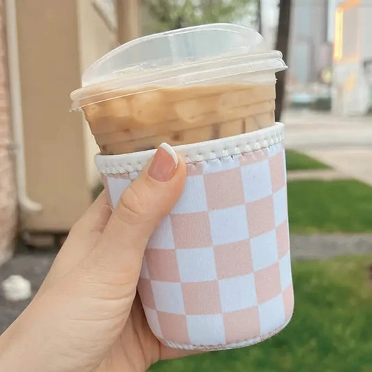 Checkered Iced Coffee Sleeve