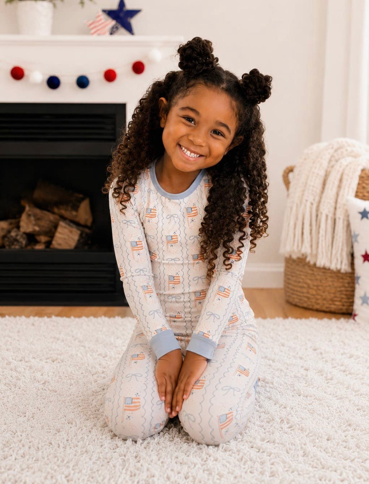 Bows & Stripes Toddler Two-Piece PJs