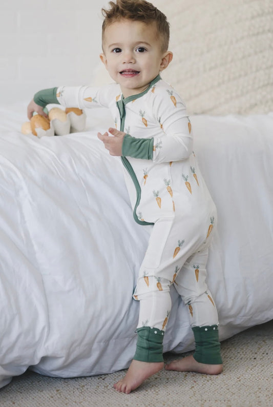 Keep Calm and Carrot On Bamboo Zippy Romper