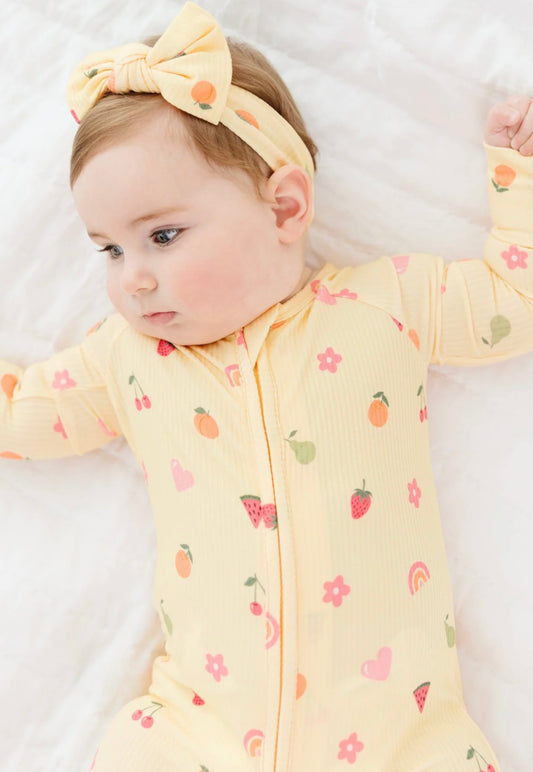 Tutti Frutti Small Ribbed Zip Romper