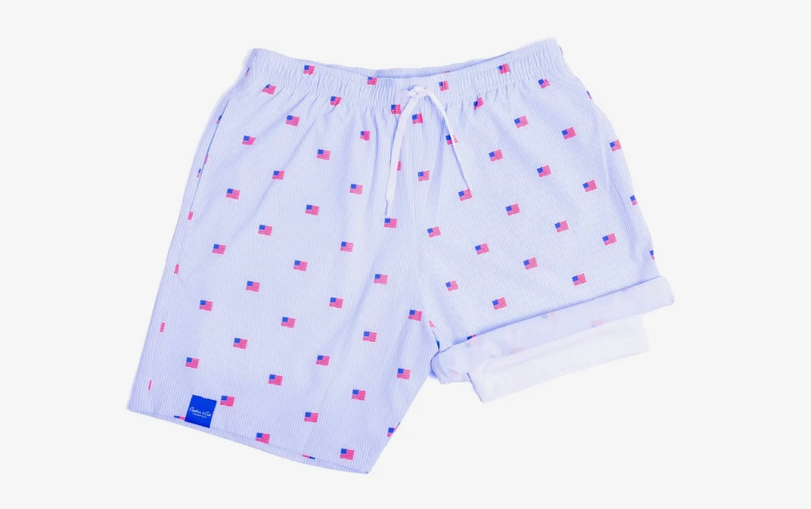 PREORDER Men’s USA Lined Swim Trunks