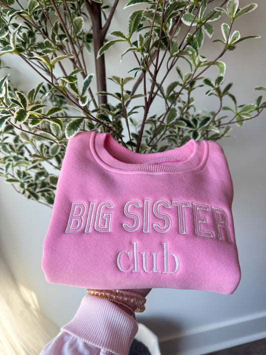 Big Sister Club - Baby Announcement- Big Sister Shirt